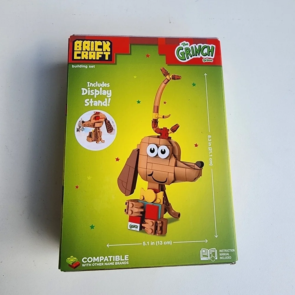 New Brickcraft The Grinch Max Gift Reveal Decoration Building Kit 132-Piece Set